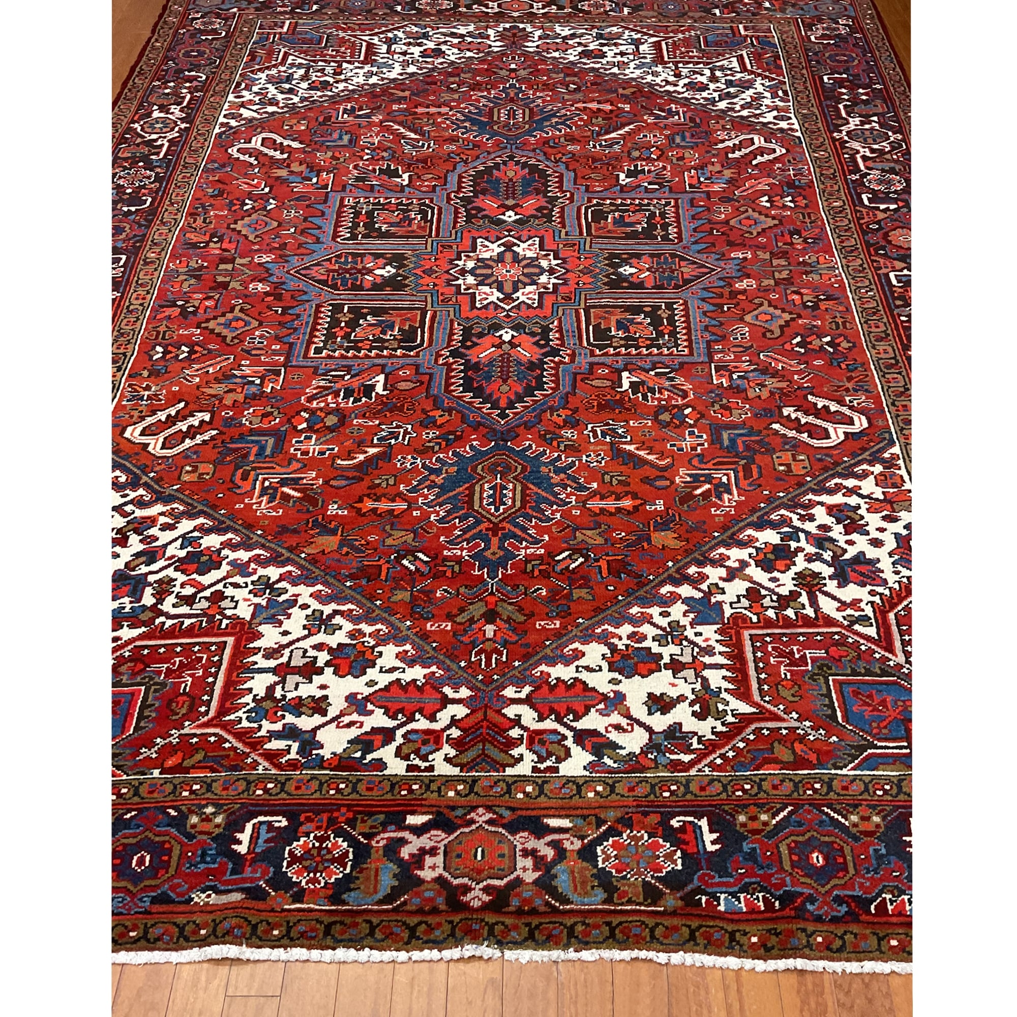 HERAT ORIENTAL Handmade Fine Persian Heriz Wool Rug - 8' x 10'10"