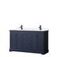 Option Dark Blue, Black Trim, Carrara Cultured Marble Top