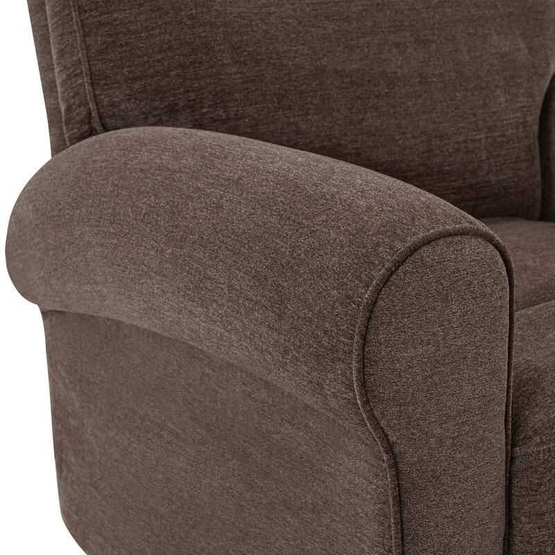 MCombo Power Wall Hugger Recliner Chair for Small Space RV , USB & USB-C Charging Ports, Modern Roll Arm Recliner, Fabric PR630