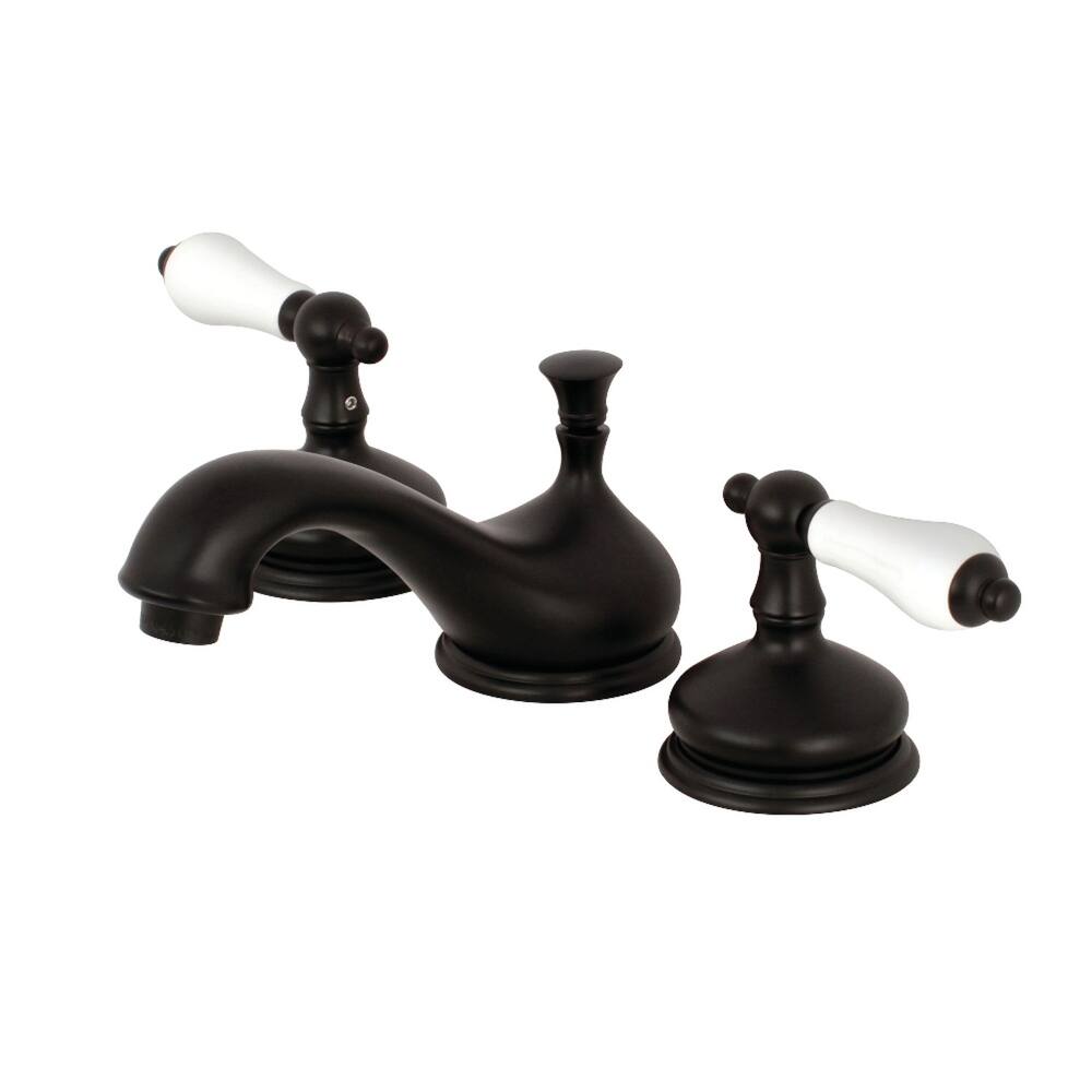 Heritage Deck Mount Widespread Bathroom Faucet with Brass Pop-Up