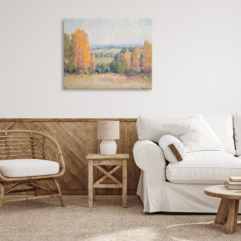Stupell Countryside in Autumn Canvas Wall Art Design By Petal Prints Design