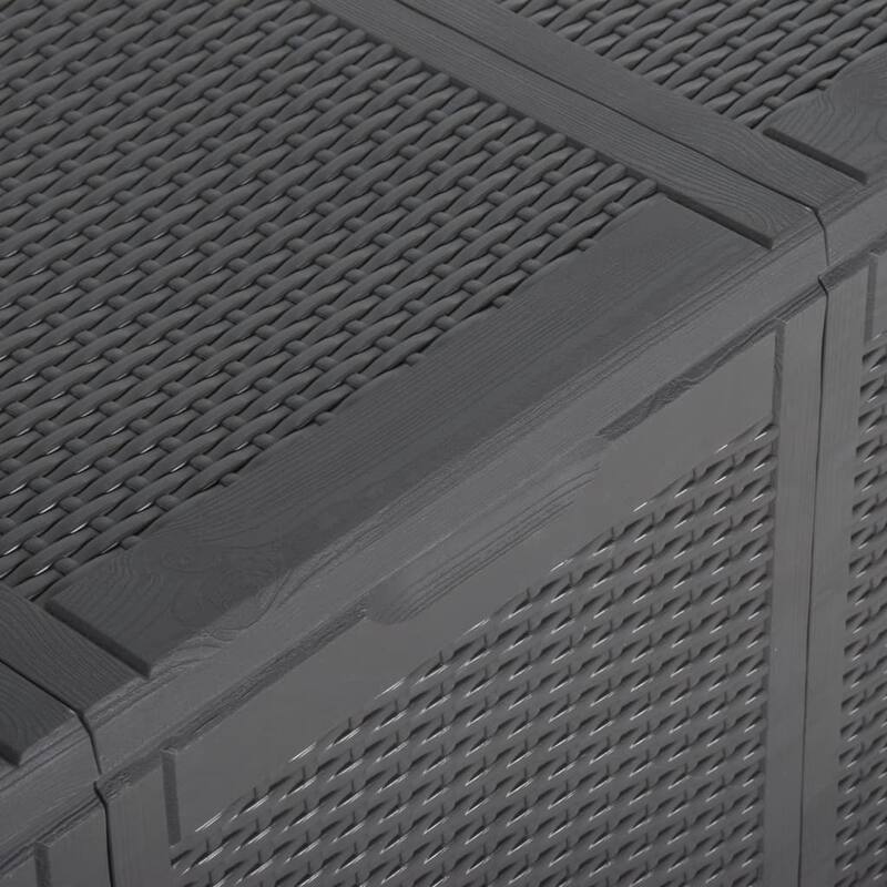 vidaXL Tool Box UV Resistant Outdoor Cushion Storage Box Tool Chest PP Rattan