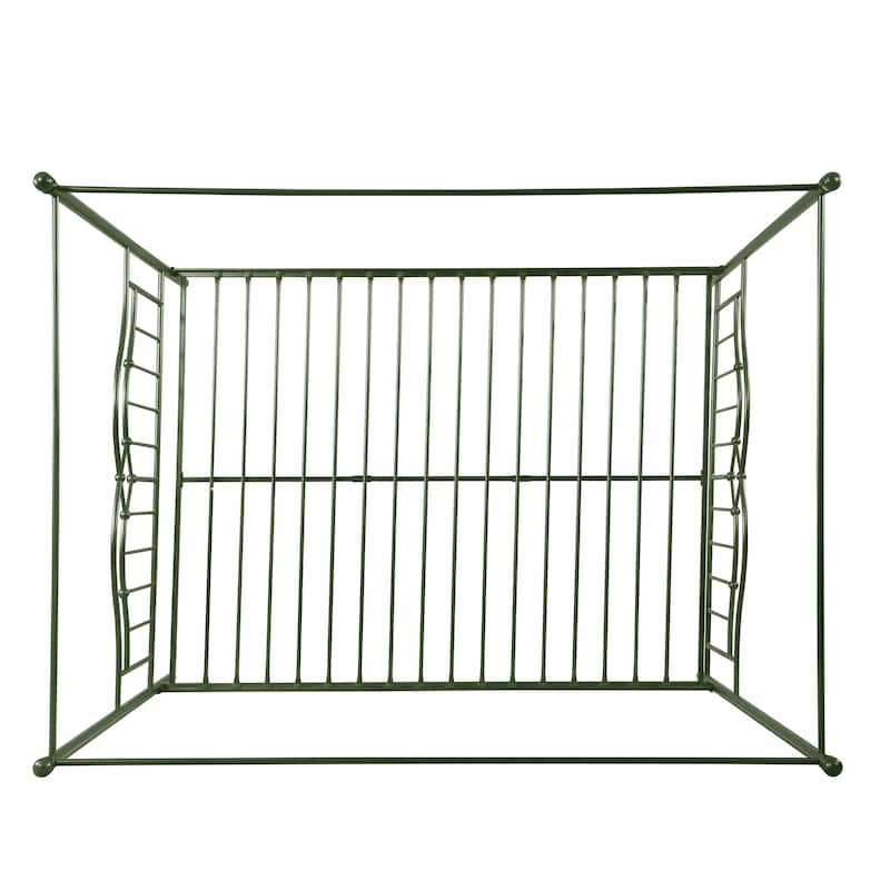 Christopher Knight Home - Voss Queen Iron Canopy Bed Frame with Four-Post Canopy Design
