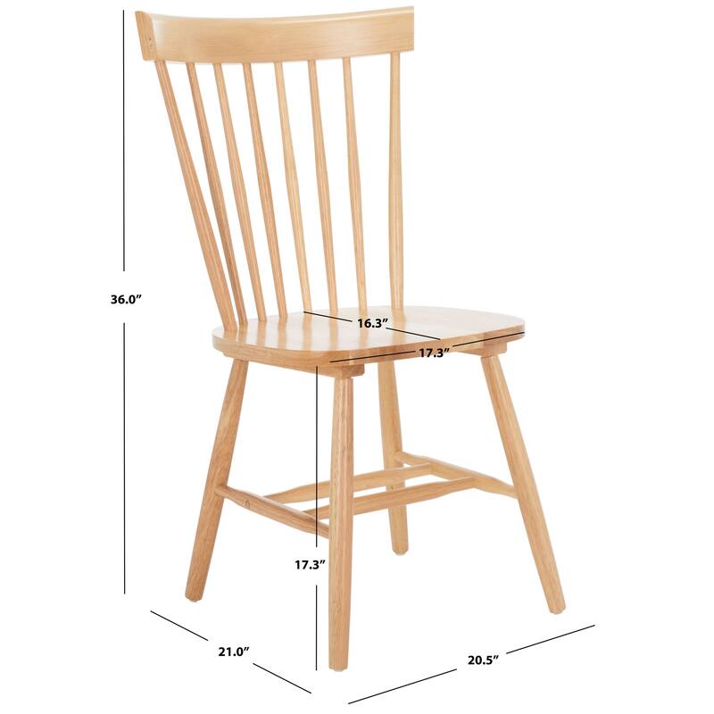 SAFAVIEH Home Parker 17-inch Side Chair [SET of 2]. - 21Wx21Dx36H - Natural.