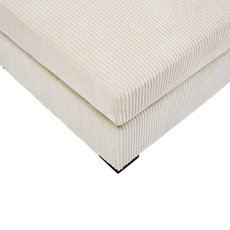 Rectangular Corduroy Oversized Ottoman