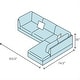 preview thumbnail 4 of 2, Navy Blue 3-Pieces Sectional Sofa Set,Right Facing(09529B)