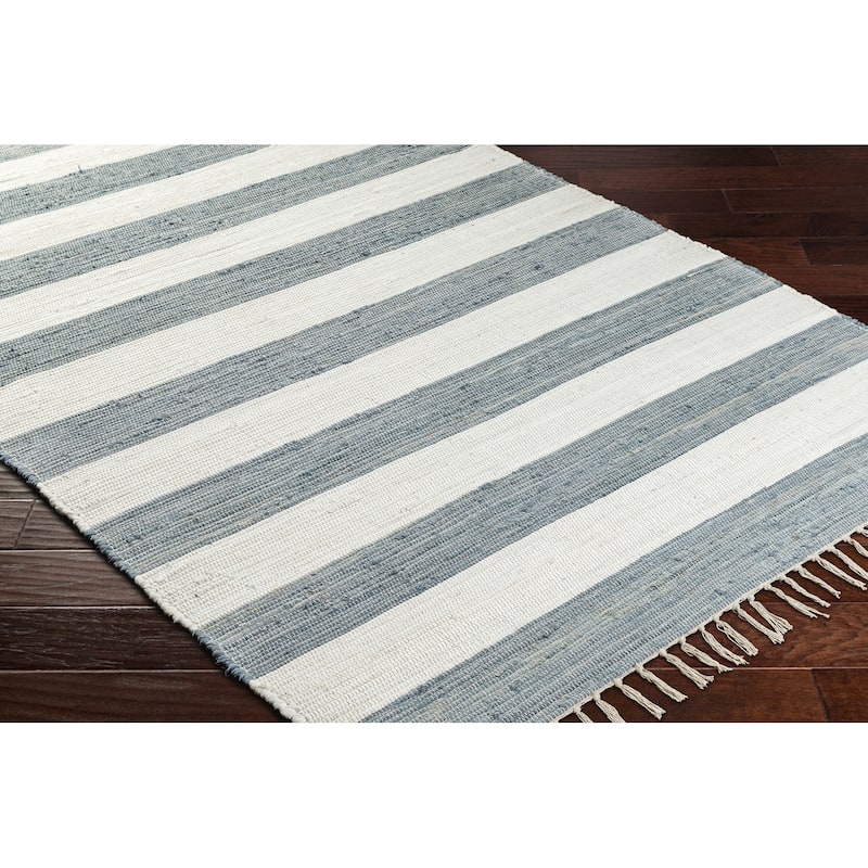 Livabliss Cotone Handmade Casual Striped Area Rug