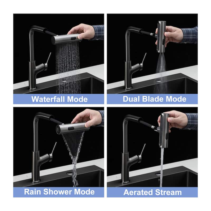 30" Drop-in 16 Gauge Single Bowl Stainless Steel Kitchen Sink in Gunmetal Black - 30'' x 22'' x 10''