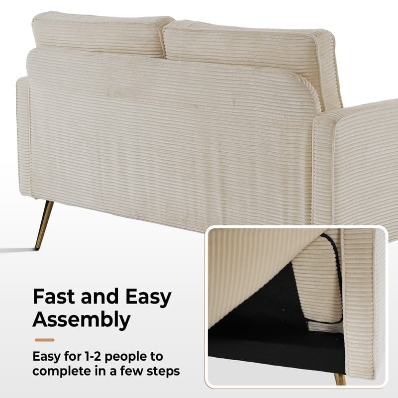 VINGLI 56" Modern Loveseat