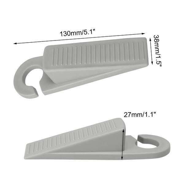 Shop Rubber Door Stopper Buffer Floor Mounted Door Stop Stopper Holder Gray 2pcs Overstock 28798335