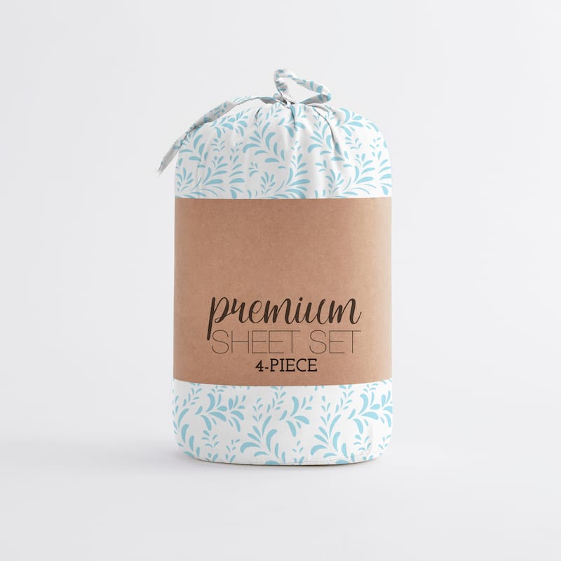 Becky Cameron Printed 4 Piece Deep Pocket Bed Sheets Set