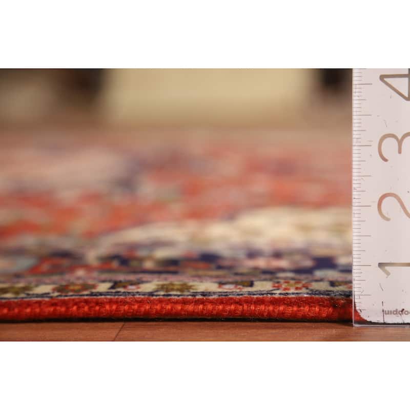 Orange Medallion Tabriz Persian Rug Handmade Wool Carpet - 4'11"x 6'6"