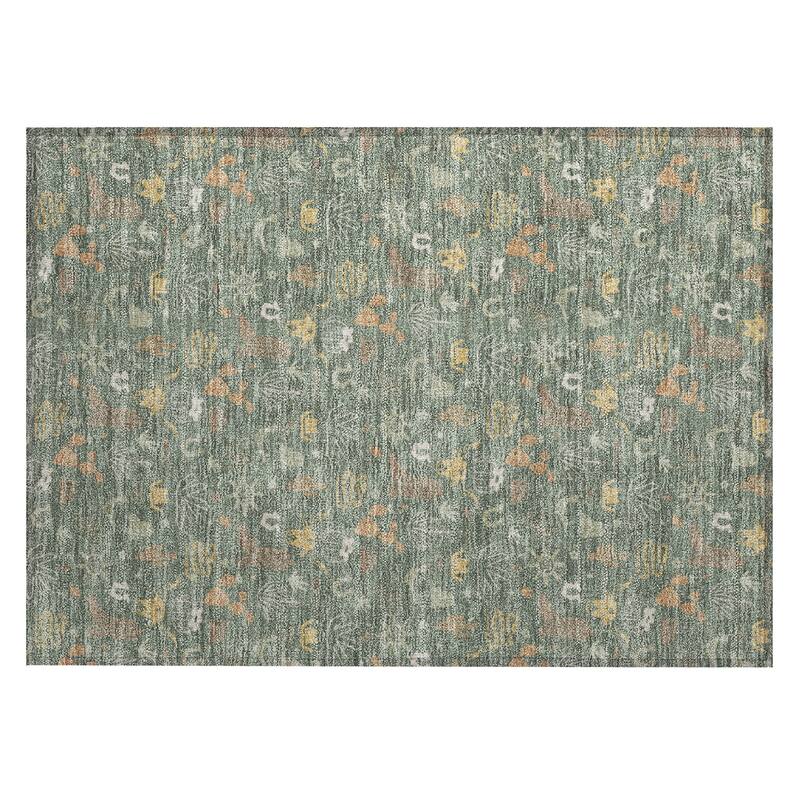 Machine Washable Indoor/ Outdoor Cowboy Ranch Chantille Rug