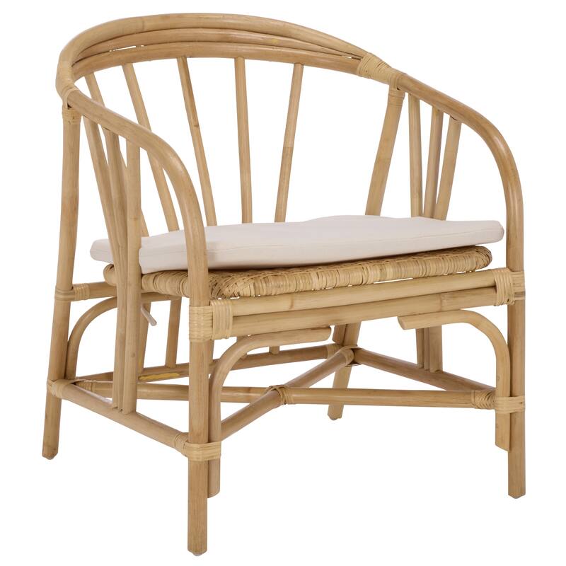 SAFAVIEH Home Billie Rattan Dining Chair - 27"W x 24"D x 33"H