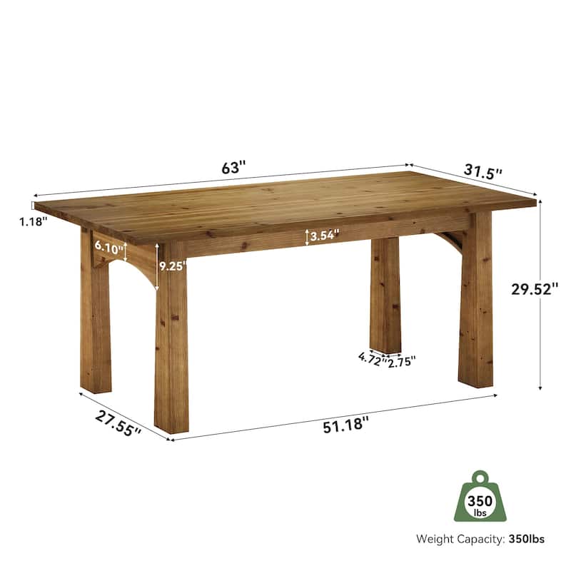 63-inch Wooden Computer Office Desk Workstation