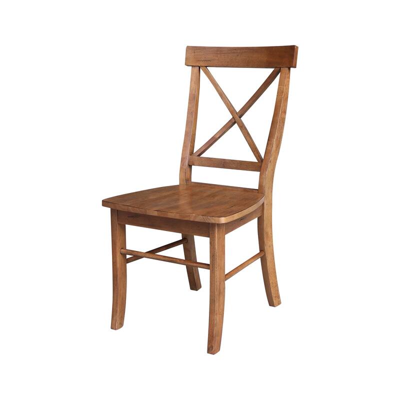 Set of Two X-Back Dining Chairs