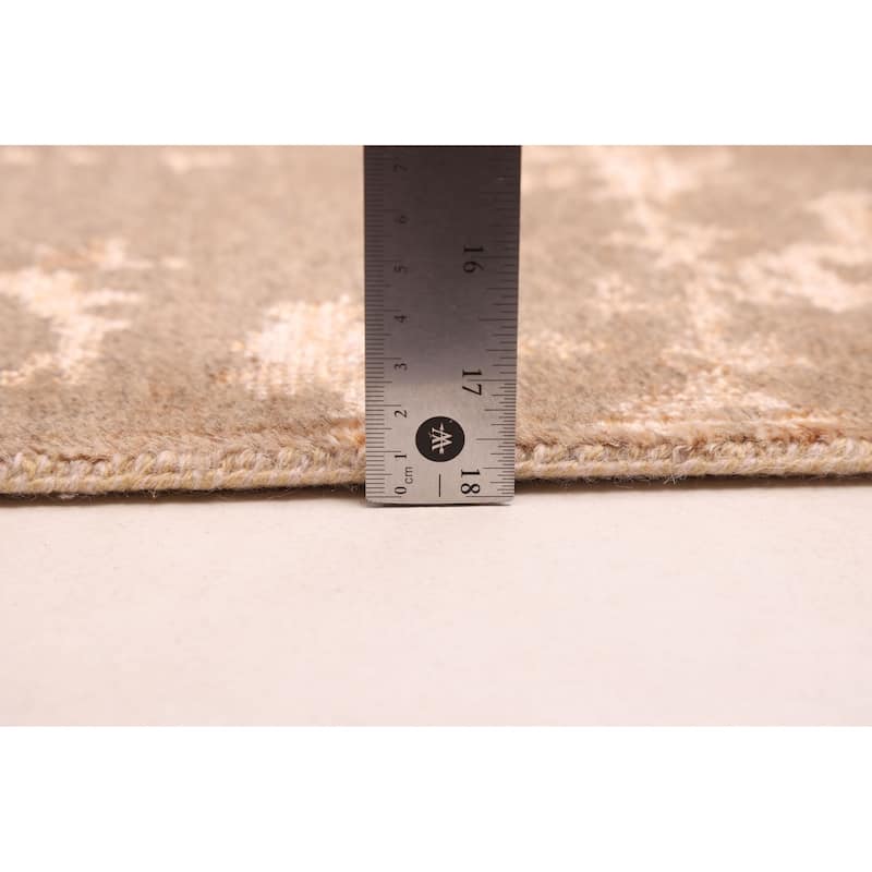 ECARPETGALLERY Hand-knotted Legacy Brown Silk, Wool Rug - 2'7 x 12'0