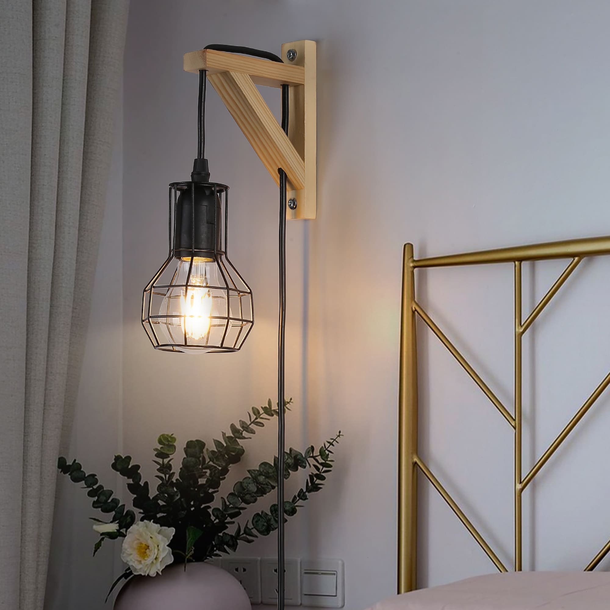 Wooden wall light bracket cheap