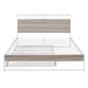 preview thumbnail 3 of 10, Metal Queen Bed Frame with Trundle and Socket - White