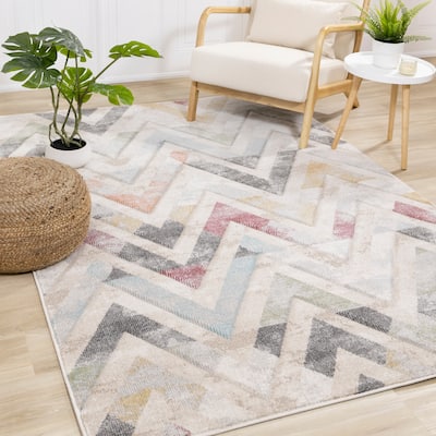 Alpine Rug Co. Fabio Multicoloured Chevron Rug