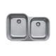 preview thumbnail 1 of 3, Karran Undermount Stainless Steel 32 in. Double Bowl Kitchen Sink