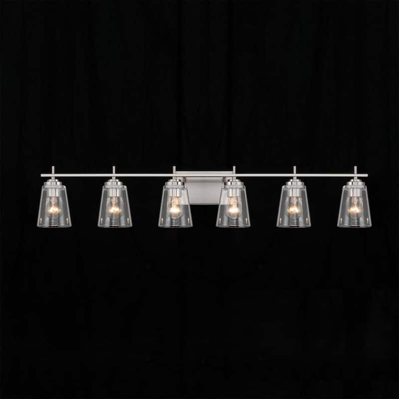 Kiro 6-light Modern Farmhouse Black Bathroom Vanity Lights with UL Certified