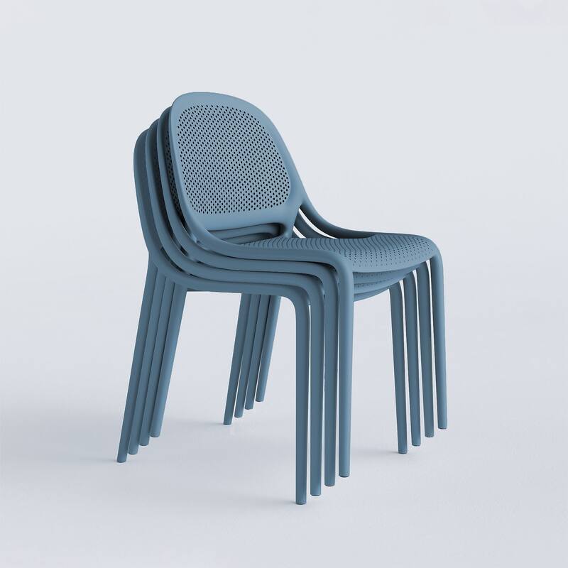 Shay Set of 4 Stackable Dining Chairs, Indoor/Outoor