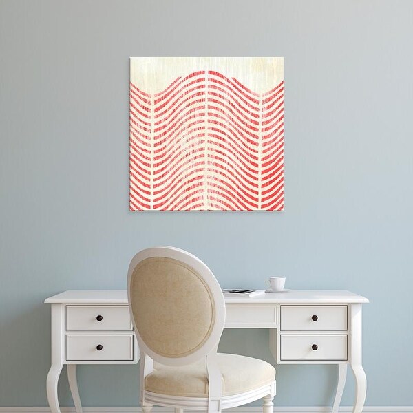 Easy Art Prints June Erica Vess's 'Weathered Patterns in Red X' Premium Canvas Art
