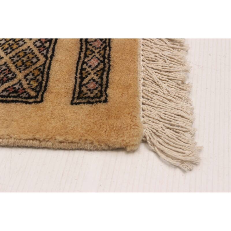 ECARPETGALLERY Hand-knotted Peshawar Bokhara Beige Wool Rug - 6'9 x 10'4