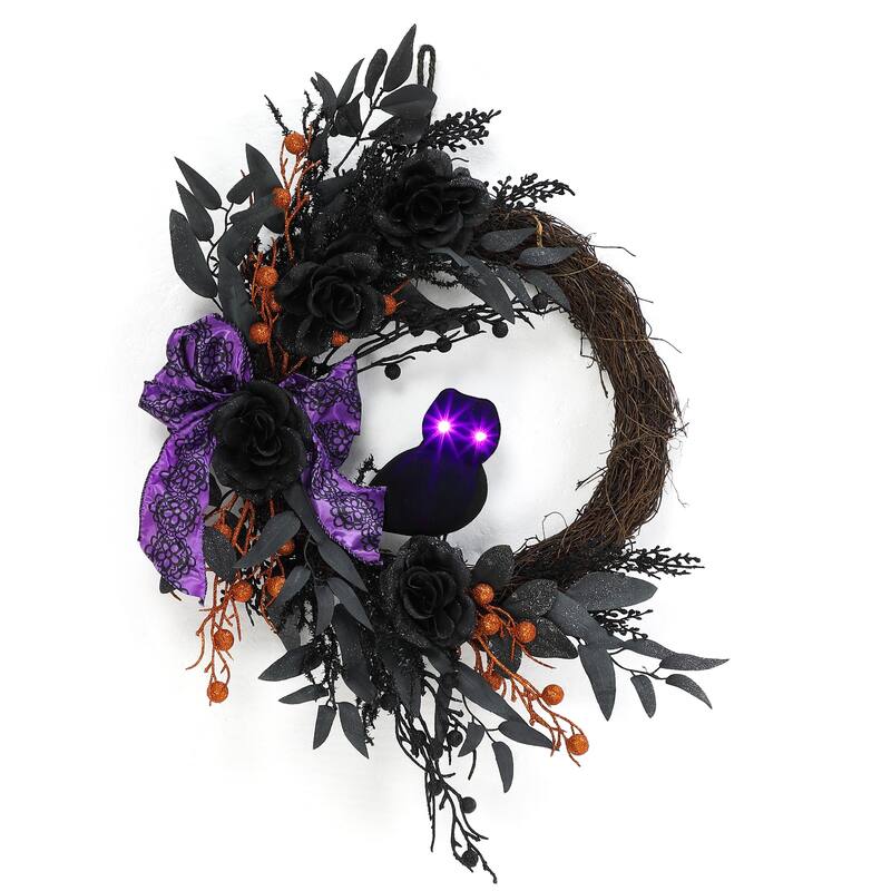 Halloween Wreath for Front Door Decor - N/A