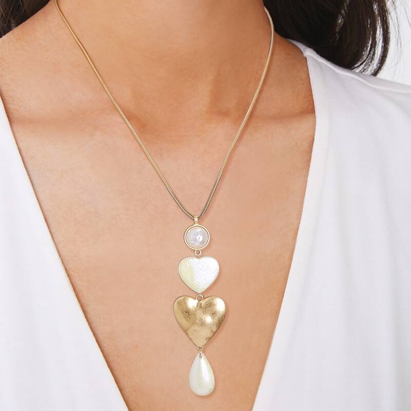 Victoria Townsend Gold Plated Adjustable Two Heart Necklace