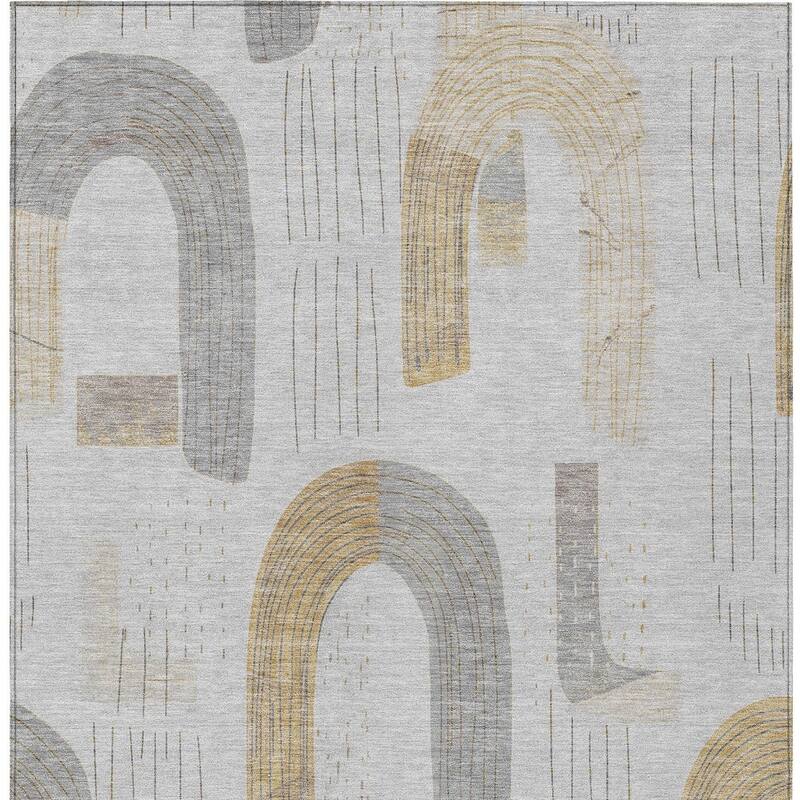 HomeRoots Geometric Transitional Rectangle Outdoor Rug