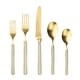 preview thumbnail 11 of 33, Mepra Fantasia Ice Gold Flatware Set 20-Pieces - Turtle Dove