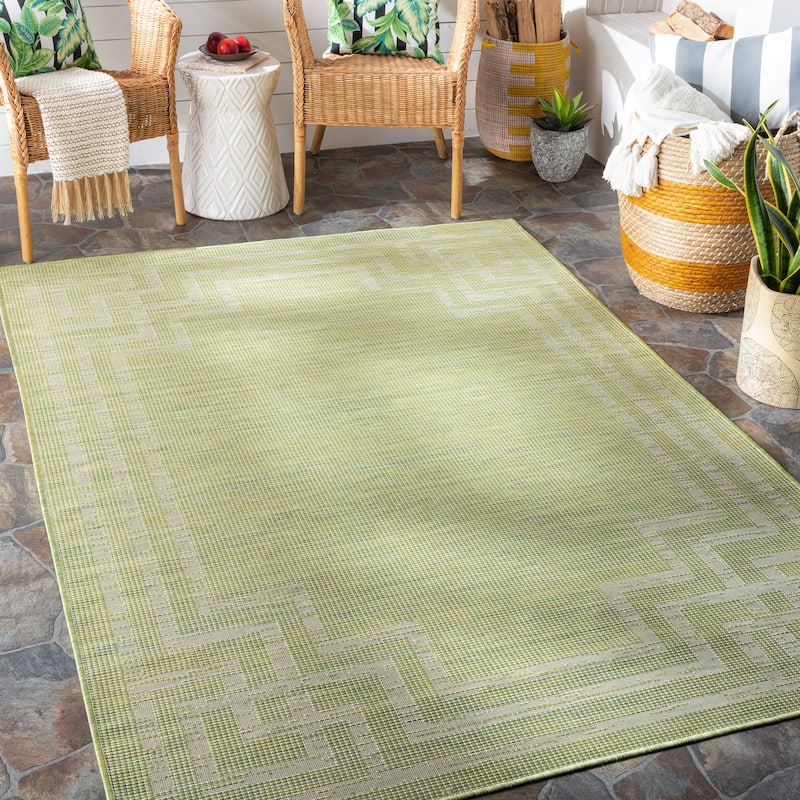 Livabliss Esana Traditional Border Outdoor Area Rug
