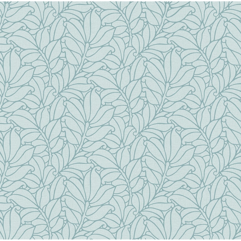 Modern Nancy White Leaf Wallpaper