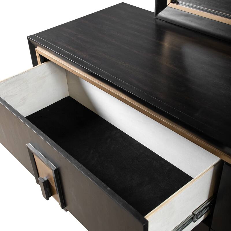 Furniture of America Nyx Modern 3-Piece Espresso Dresser and 2 Nightstand Bedroom Set