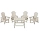 preview thumbnail 84 of 193, Laguna Kids Adirondack 5-Piece Square Table Dining Set Sand