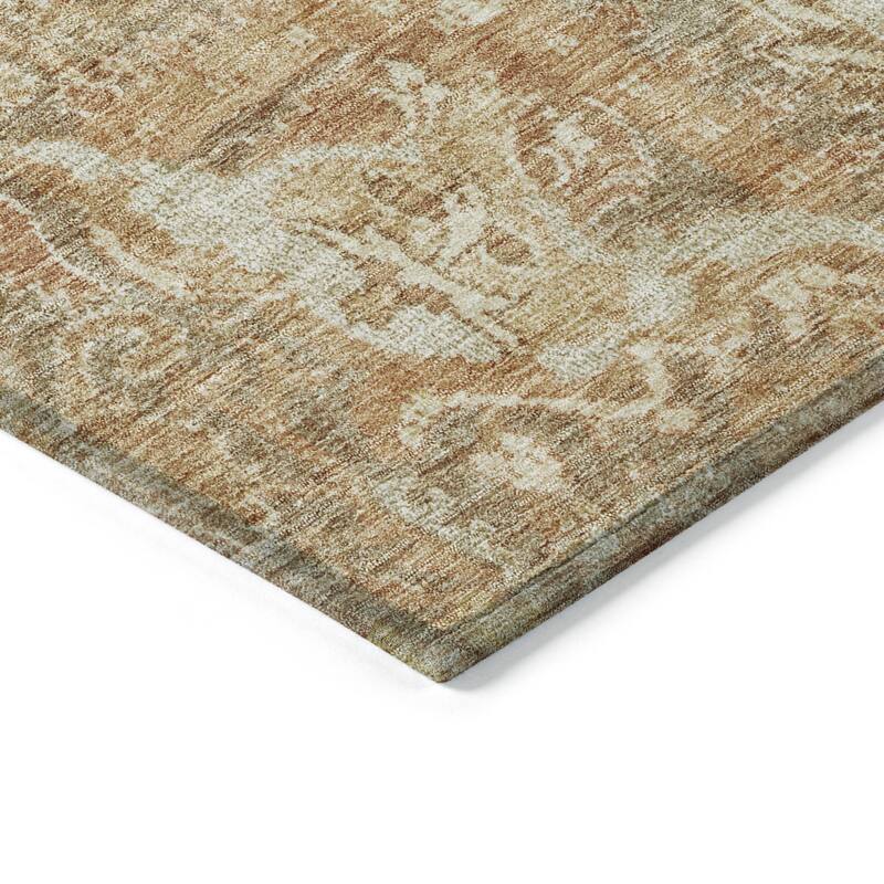HomeRoots Damask Traditional Rectangle Outdoor Rug