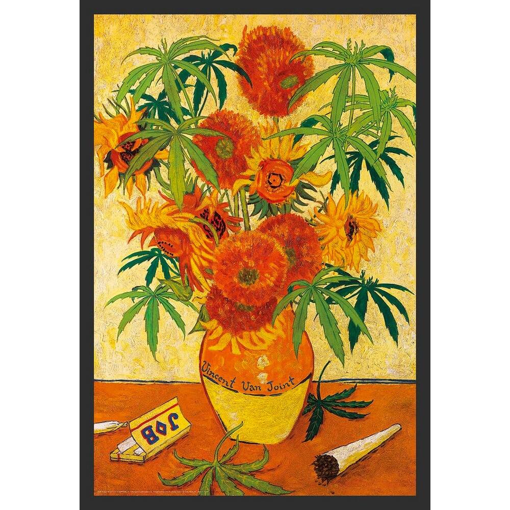 Vincent Van Joint Pot Framed Poster - 24 x 36 Inch