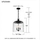 preview thumbnail 8 of 6, Selma 3-Light Matte Black Pendant Light