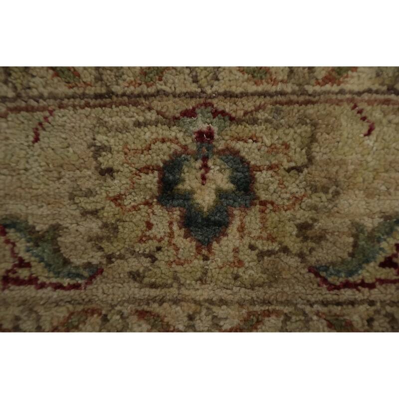 Hand Knotted Oriental 100% Wool Carpet Traditional Floral Beige & Ivories Peshawar Area Rug - 6' 2'' X 2' 7''