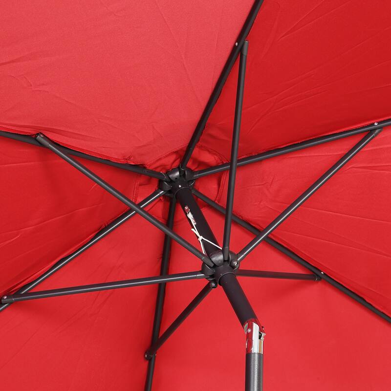 Ainfox 9ft Outdoor Patio Umbrella Multi-color Crank Lift Without Base