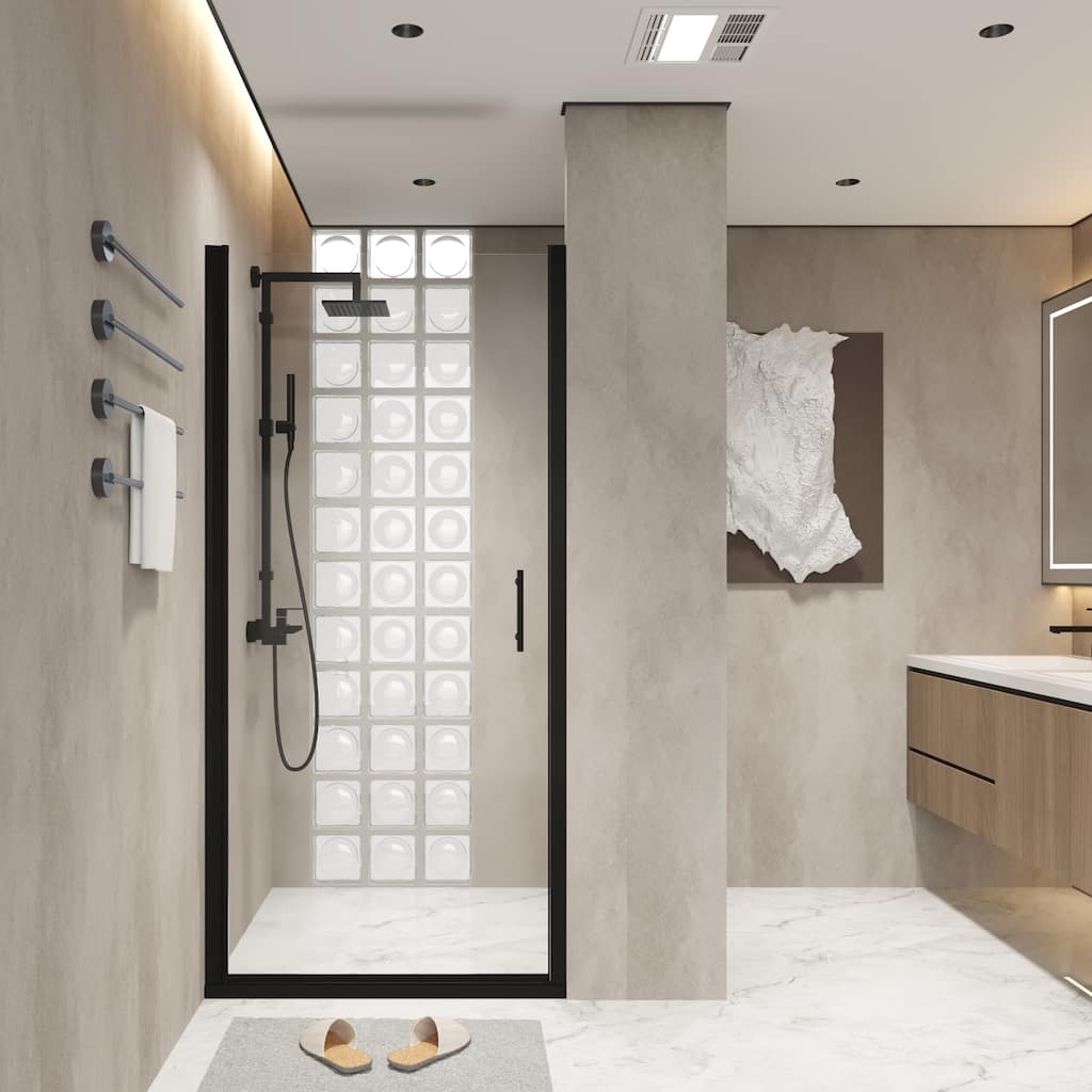 34"x 72" Pivot Shower Door Aluminum Frame