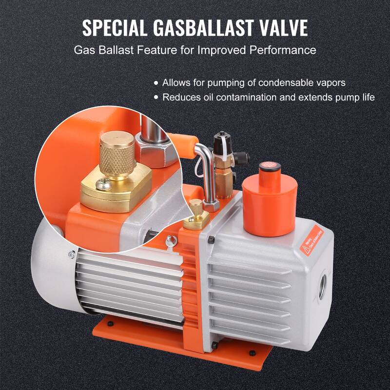 VEVOR 1/2 HP 2 Stage Rotary Vane Vacuum Pump,for HVAC Repair