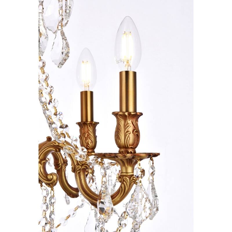 Somette Meilen 5-light Royal Cut Crystal and French Gold Chandelier