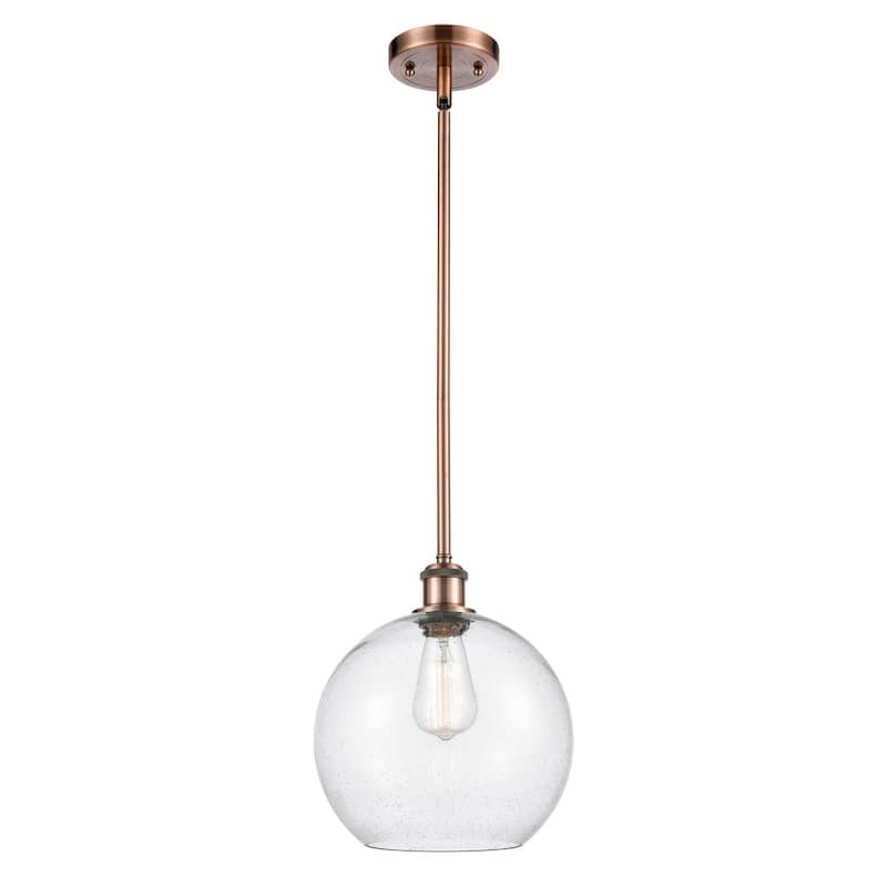 Innovations Lighting Large Athens 10" Wide Mini Pendant - Antique Copper / Seedy