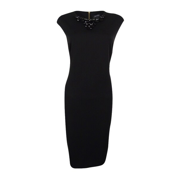 tahari asl black dress