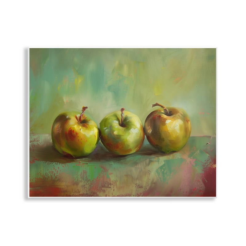 Stupell Traditional Apple Trio Still Life Wall Plaque Art Design By Arlington Prints - 14 x 11