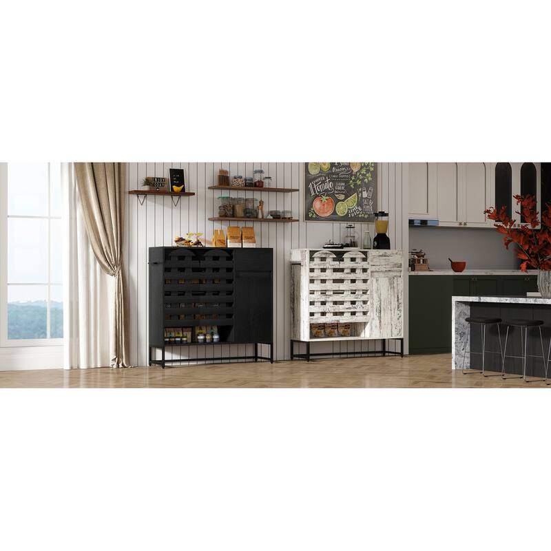 44.3"Sideboard Cabinet With Storage,Coffee Bar Console Table With Storage,Storage Cabinet With Arched Lattice Doors And Drawer