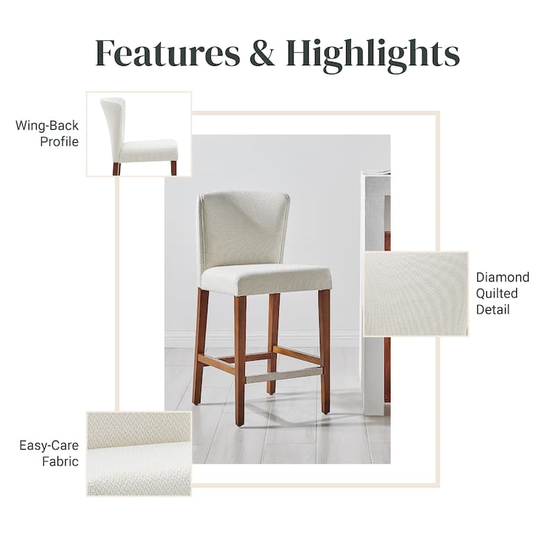 NPD Furniture Albie KD Fabric Counter Stool